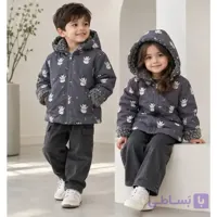 سویشرت بارونی بچگانه خزدار ضخیم ضد آب سایز 2 تا 8 سال