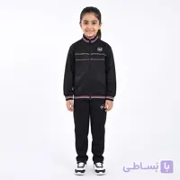 ست ورزشی دخترانه صورتی سویشرت و شلوار جنس زهره درفش