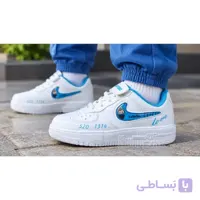 کفش اسپرت بچگانه پسرانه نایک سفید آبی سایز 27 تا 30