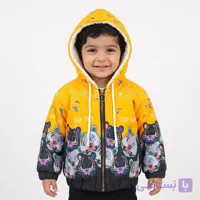 سویشرت پسرانه تایگر زرد پارچه شمعی داخل خز