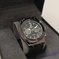 ساعت مچی مردانه هابلوت HUBLOT بند رابر رویه مخملی طرح سه موتور