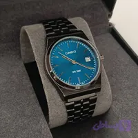 ساعت مچی مردانه کاسیو CASIO بند مشکی صفحه آبی