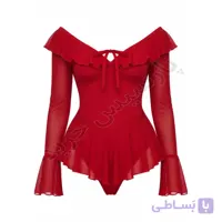 لباس خواب زنانه توری آستین‌ دار دلوین