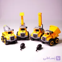 ست اسباب بازی ابزار مهندسی مدل لودرر راه سازی مجموعه 4 عددی