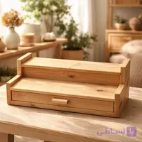 استند چوبی دکوراتیو چندمنظوره | نظم‌دهنده رومیزی با طراحی مینیمال کد602