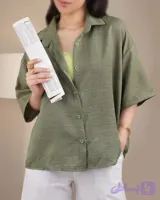 شومیز زنانه برند نازدونه مدل باکسی ساده سوفیا