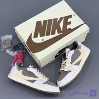 کتونی نایک زنانه مدل ایر جردن وان تراویس اسکات موکا