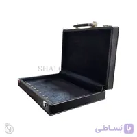 قاب کلکسیونی تسبیح و زنجیر چمدانی پوست ماری سایز ۲۵ × ۳۵ رنگ مشکی