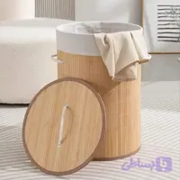 سبد حصیری لاندری گرد وارداتی