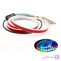 چراغ فلکسیبل نورپردازی صندوق عقب خودرو دی لایت رانینگ 120 سانتیمتری 7 رنگ RGB