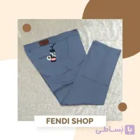 شلوار کتان مردانه راسته سایز بزرگ رنگ طوسی