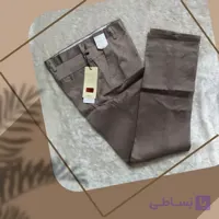 شلوار کتان صابونی مردانه رنگ قهوه‌ای تیره