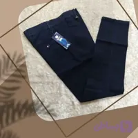 شلوار کتان کلاسیک مردانه کتان اعلا رنگ سورمه ای
