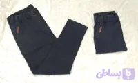 شلوار طرح لی زنانه سایز بزرگ رنگ زغال سنگی