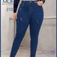 شلوار لی زنانه فول کش رنگ سورمه‌ای