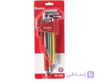 آچار آلن سر گرد کارتی 9 عددی رونیکس مدل RH-2042