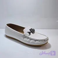 کفش کالج سفید با زیره منعطف و طراحی شیک کد09