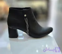 نیم بوت پاشنه‌دار بافت نگین کد 04