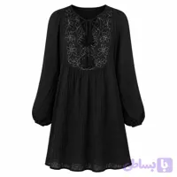 پیراهن مجلسی زنانه موسلین یقه بندی
