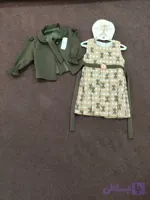 کت سارافون دخترانه آستین عروسکی سبز رنگ