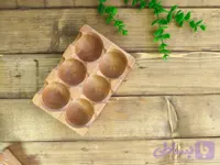 جا تخم مرغی 6 عددی چوبی راش لیمون