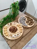 سینی و تخته سرو بامبو گرد ۲۵*۲۵
