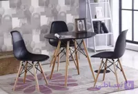 میز و صندلی فایبرگلاس پایه چوبی شرکتی ست چهار نفره