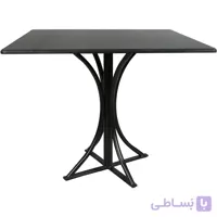 میز غذاخوری چهار نفره کافه رستوران پایه فلزی