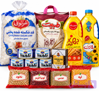 پک ۱۰ محصول خواروبار خانواده-ارسال رایگان(قند-روغن-برنج-تن ماهی-حبوبات)