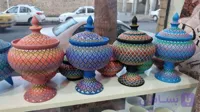 شکلات خوری سفالی قلمکاری