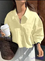شومیز زنانه برند shein مدل اسپرت کوتاه