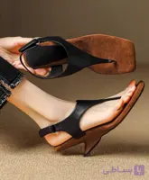صندل زنانه برند shein مدل  لاانگشتی پاشنه دار