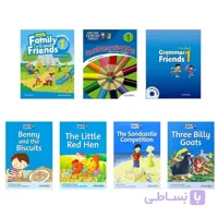 پک کامل کتاب زبان فمیلی اند فرندز 1 Family and Friends شامل (کتاب داستان -کتاب اصلی و ورک بوک -گرامر-ریدینگ و رایتینگ)