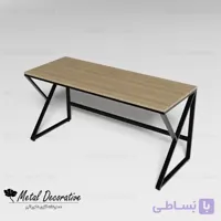 میز تحریر ساده و ارزان پایه فلزی و صفحه ام دی اف