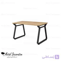 میز اداری و مطالعه ساده مدرن با پایه فلزی و صفحه ام دی اف