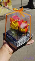 گل رز جاودان دو گل مدل rose کد 200