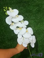 گل ارکیده مصنوعی 9 گل رنگ سفید مدل orkideh کد 20
