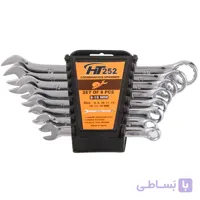 مجموعه 8 عددی آچار یکسر تخت یکسر رینگی مدل HT 252