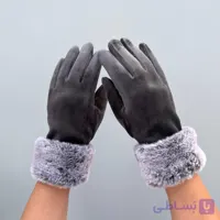 دستکش ساق خزدار ذغالی