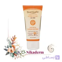 کرم ضدآفتاب فلوئید بی‌رنگ سان‌سیف مدل ACNE-FLUID حجم 50 میلی‌لیتر