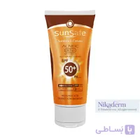 کرم ضدآفتاب سان سیف Acneic SPF50 بژ طبیعی فاقد چربی کرم پودری مناسب پوست های چرب 50ml