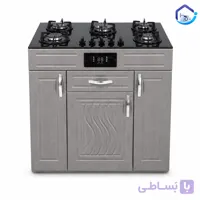 اجاق گاز کابینتی MDF رویه شیشه‌ای