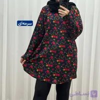 تونیک زنانه نخی ترکمنستان گلریز فری سایز تا 52 تنخور شیک و راحت چهار فصل با کمربند سایه نمیندازد