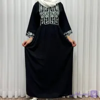 پیراهن ساحلی زنانه نخی مدل الهه فری سایز تا 46 کمربند دار تن خور شیک و راحت چهارفصل سایه نمیندازد