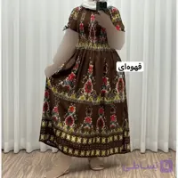 پیراهن کریشه آستین کوتاه زنانه فری سایز تا 52 کمربنددار چهارفصل تنخور شیک و راحت کد 1181