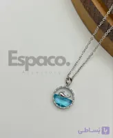 گردنبند استیل وال آبی کد A120