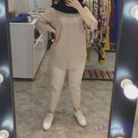 تونیک زنانه نخی لینن راه راه خارجی