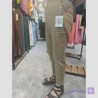 شلوار زنانه مام استایل کتان ساده خنک