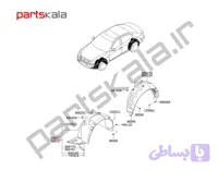 شلگیر جلو چپ جنسیس سدان