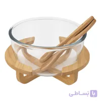 ظرف سالاد ال وی کد 6353461460536 به همراه قاشق و چنگال